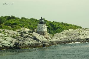 Lighthouse upon the rocks.