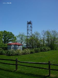 The steel tower and the original oil house.