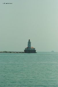 Distant shot of the lighthouse.
