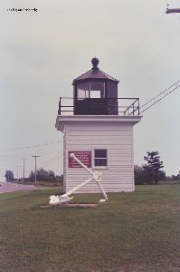 Close up shot of the lighthouse.