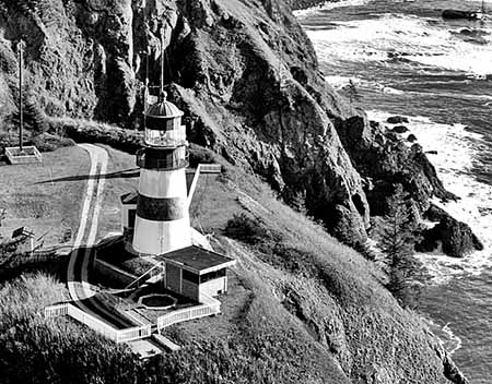 U.S. Coast Guard Archive Photo of the Cape Disappointment Lighthouse