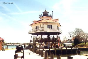 Close up of the lighthouse and dock.