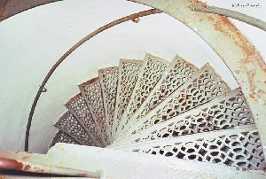 Stairs leading down from the tower.