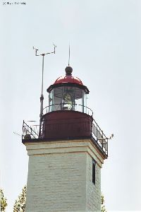 Close up of the upper half of the tower.