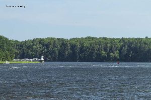 View of the remoteness of the Doubling Point Lighthouse.