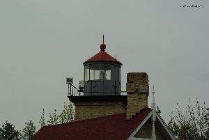 Close up of the lantern room and lens.