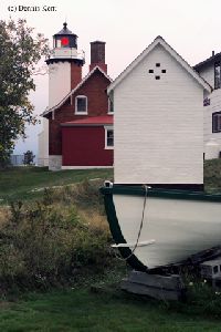Photo looking at the lighthouse and station.