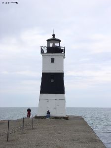 Close up of the lighthouse from the pier.
