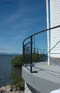 Close up of lighthouse side.