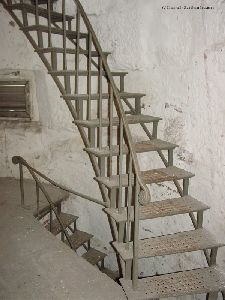 The spiral staircase within the Execution Rocks Lighthouse tower.