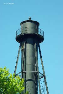 Upper half of the tower.