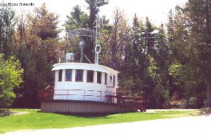 The wheelhouse of the Calcite.