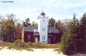 Beautiful shot of the lighthouse from the beach.