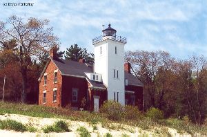 Beautiful shot of the lighthouse from the beach.