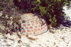 Something brick that found on the beach near the lighthouse. Possibly a cistern?
