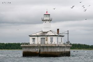 Close up of the lighthouse.
