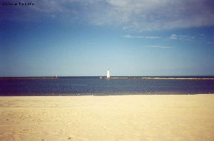 Distance shot of the lighthouse.