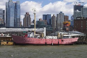 Close up view of the Frying Pan Lightship.