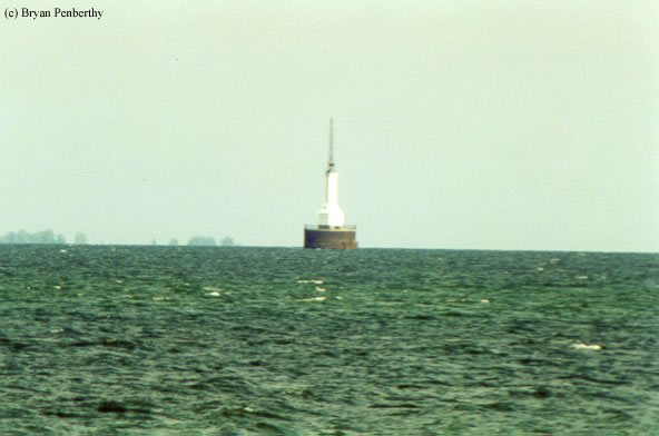 Photo of the Gravelly Shoal Lighthouse.