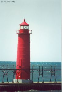 Extreme close up of the inner lighthouse.