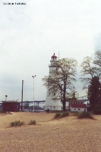 Lighthouse and a tree.