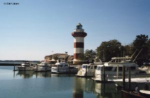 Great shot of the lighthouse and harbor.