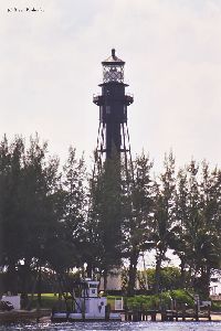 Close up shot of lighthouse.
