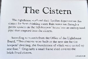 Plaque explaining what the cistern was, and what it was used for.