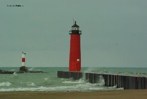 The lighthouse and breakwall.