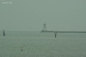 The end of the pier.