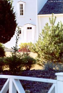 Close up shot of the tower entrance.