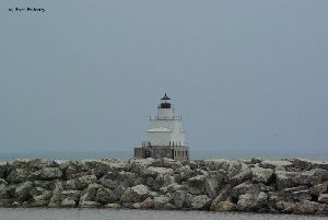 Lighthouse and breakwall.