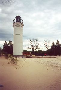 The sand dunes and the lighthouse.