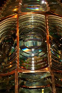 A Second Order lens on display in the museum.