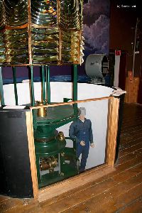 A "keeper" working on the lens.