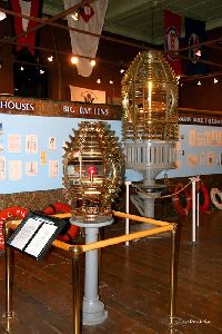 The 4th-order in the foreground is from the Marquette Light. The 3rd order lens in the background is from the Big Bay Light.
