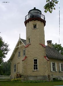 Beautiful shot of the front of the lighthouse.