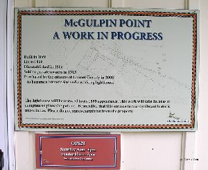 Sign at the lighthouse.