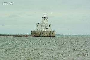 Close up of the lighthouse.