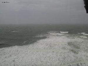 Waves coming into the point.