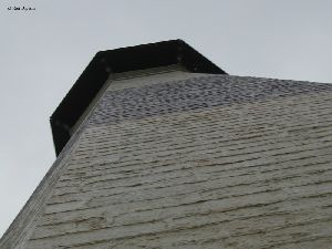 Looking up at the tower.