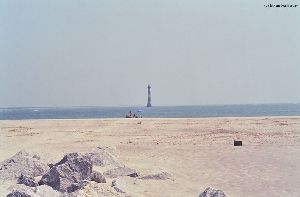Lighthouse and the beach.