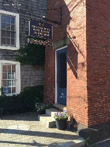 Sign above the door of the Newburyport Rear Range Lighthouse.