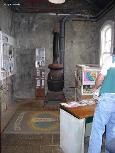 The main lighthouse entrance and wood buring stove. Now this is where you pay to climb the tower.