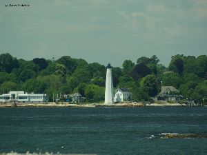 The New London Harbor Lighthouse.