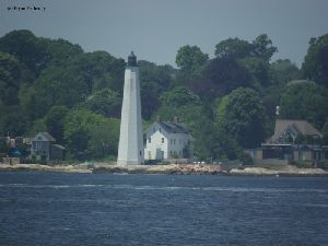 The harbor lighthouse.