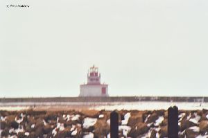 Somewhat blurry shot of the lighthouse.