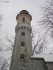 Looking up at the tower.
