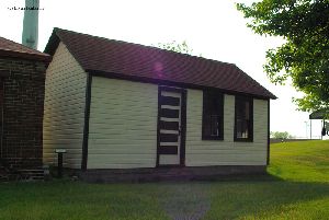 Close up of the shed.