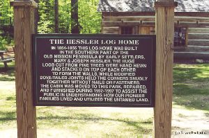 The plaque for the log home.